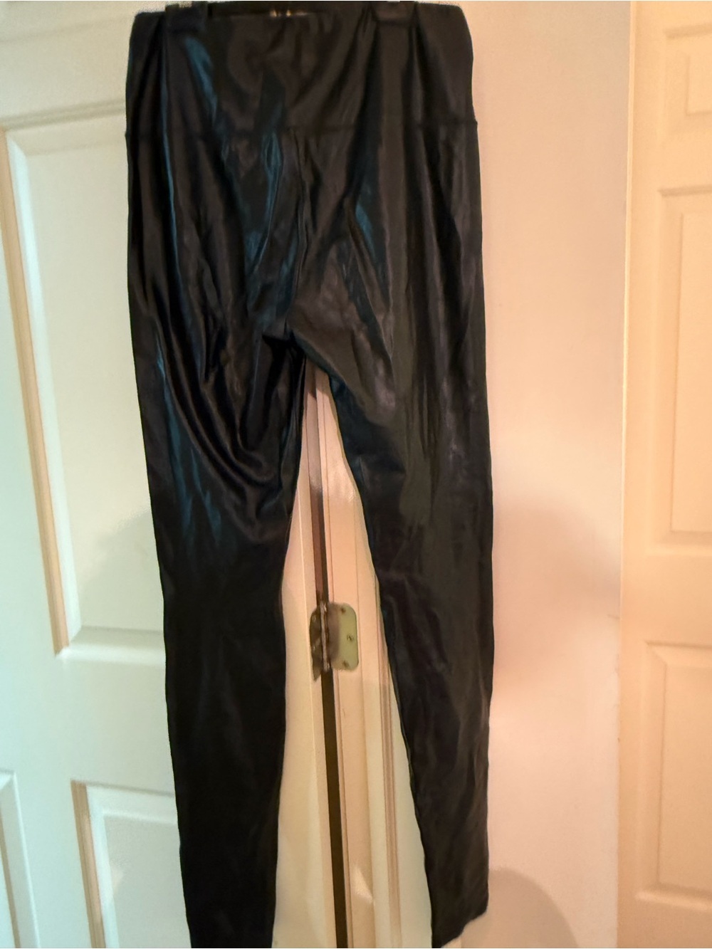 Source Unknown Black Faux Leather Leggings